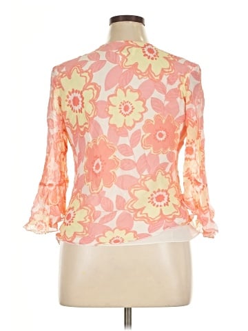 Bob Mackie 3/4 Sleeve Silk Top (view 2)