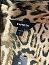Express 100% Polyester Animal Print Brown Long Sleeve Blouse Size S - photo 7