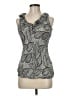 Tory Burch 100% Silk Gray Sleeveless Silk Top Size 6 - photo 1