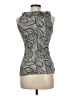 Tory Burch 100% Silk Gray Sleeveless Silk Top Size 6 - photo 2