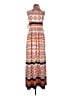 Eliza J 100% Polyester Print Orange Casual Dress Size 12 - photo 1
