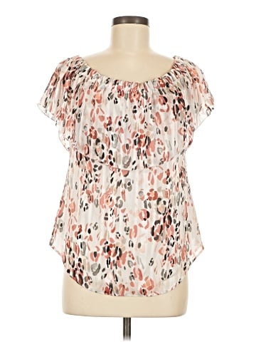 White House Black Market Short Sleeve Blouse (view 1)
