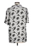 Express 100% Rayon Floral Silver Short Sleeve Blouse Size L - photo 2