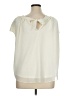 LC Lauren Conrad 100% Polyester Ivory Short Sleeve Blouse Size 1X - photo 2