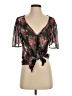 Kirra Black Short Sleeve Blouse Size S - photo 1