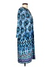 Chico's 100% Polyester Print Blue Casual Dress Size Lg (2) - photo 4