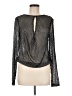 Zara Metallic Black Long Sleeve Blouse Size M - photo 1