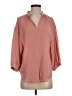 Habitual 100% Polyester Pink 3/4 Sleeve Blouse Size Sm (1) - photo 1