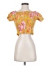 Rose + Olive Yellow Short Sleeve Blouse Size S - photo 1