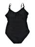 MICHAEL Michael Kors Solid Black One Piece Swimsuit Size 12 - photo 1