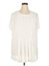 Roaman's Ivory Short Sleeve Top Size 22 (1X) - photo 1