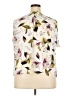 Alfani 100% Polyester Floral Ivory Short Sleeve Blouse Size 2X - photo 2