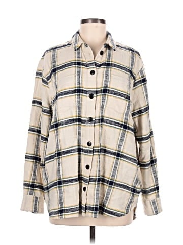 Madewell Oversized Ex-Boyfriend Shirt in Caney Plaid (view 1)