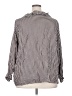 Lane Bryant Houndstooth Silver Long Sleeve Blouse Size 20 - photo 2