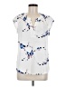 Daniel Rainn 100% Polyester White Short Sleeve Blouse Size M - photo 1