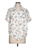 Cj Banks Print Ivory Short Sleeve Blouse Size L (estimated) - photo 1