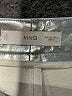 MNG 100% Viscose Metallic Silver Casual Pants Size 2 - photo 7