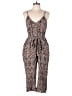 Hayden Animal Print Brown Jumpsuit Size M - photo 1