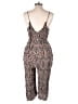 Hayden Animal Print Brown Jumpsuit Size M - photo 2