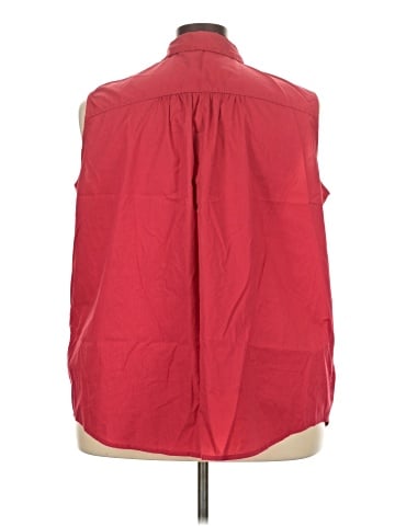 Roaman's Sleeveless Button-Down Shirt (view 2)