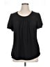 Notations Black Short Sleeve Top Size 1X - photo 1