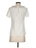 Ann Taylor 100% Polyester Ivory Short Sleeve Blouse Size 0 - photo 2
