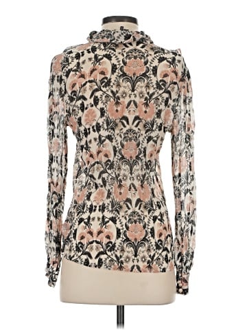 Paige Long Sleeve Silk Top (view 2)