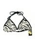 Guess Animal Print Ivory Swimsuit Top Size M - photo 1