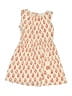 Crewcuts 100% Cotton Print Orange Ivory Dress Size 6 - photo 1