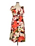 Halston Tropical Red Cocktail Dress Size 16 - photo 1