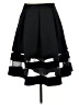 Express Solid Black Formal Skirt Size 8 - photo 1