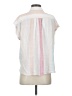 Splendid Color Block Pink Short Sleeve Blouse Size S - photo 2