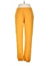Rosio Solid Yellow Casual Pants Size XL - photo 1
