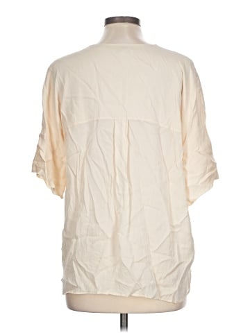 Vince. Short Sleeve Silk Top (view 2)