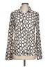 Sisley Print Ivory Long Sleeve Blouse Size L - photo 1
