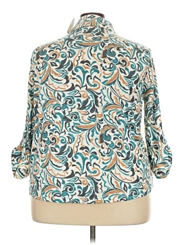 Cato 3/4 Sleeve Button-Down Shirt (view 2)
