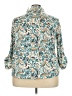 Cato Paisley Teal 3/4 Sleeve Button-Down Shirt Size 22W-24W - photo 2