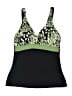 Unbranded Print Green Swimsuit Top Size M - photo 1