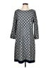 Talbots Argyle Gray Casual Dress Size 12 - photo 1