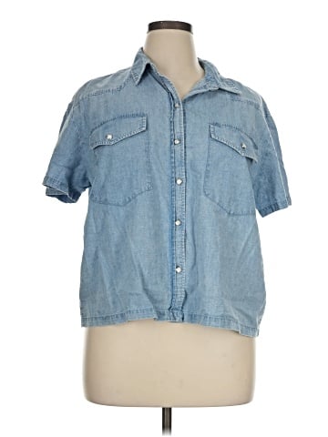 Jane and Delancey Short Sleeve Button-Down Shirt (view 1)