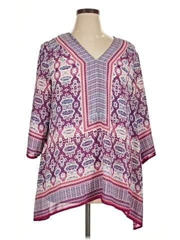 Rose + Olive 3/4 Sleeve Blouse (view 1)