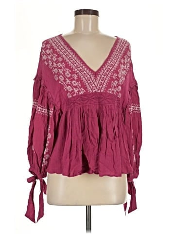 American Eagle Outfitters Long Sleeve Blouse (view 1)