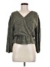 Astr Green Long Sleeve Blouse Size M - photo 1