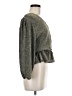 Astr Green Long Sleeve Blouse Size M - photo 4