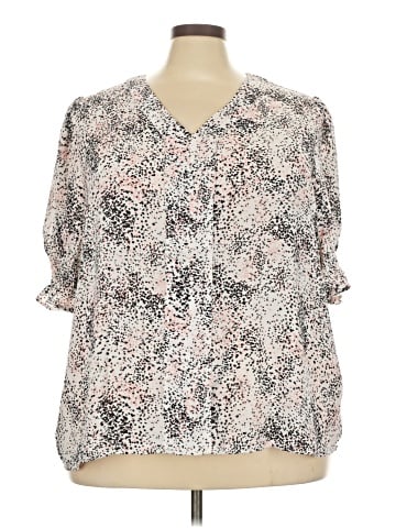 Jones New York Short Sleeve Blouse (view 1)