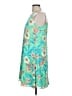 Decree 100% Polyester Tropical Teal Cocktail Dress Size L - photo 5
