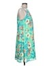 Decree 100% Polyester Tropical Teal Cocktail Dress Size L - photo 4