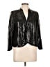 Alice + Olivia 100% Silk Metallic Silver Jacket Size L - photo 1