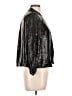 Alice + Olivia 100% Silk Metallic Silver Jacket Size L - photo 4