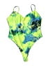 Boohoo Tropical Green One Piece Swimsuit Size 12 - photo 1